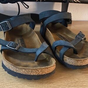 Women’s Birkenstock Yara Wrap Sandals Black Lightly Used size 37
